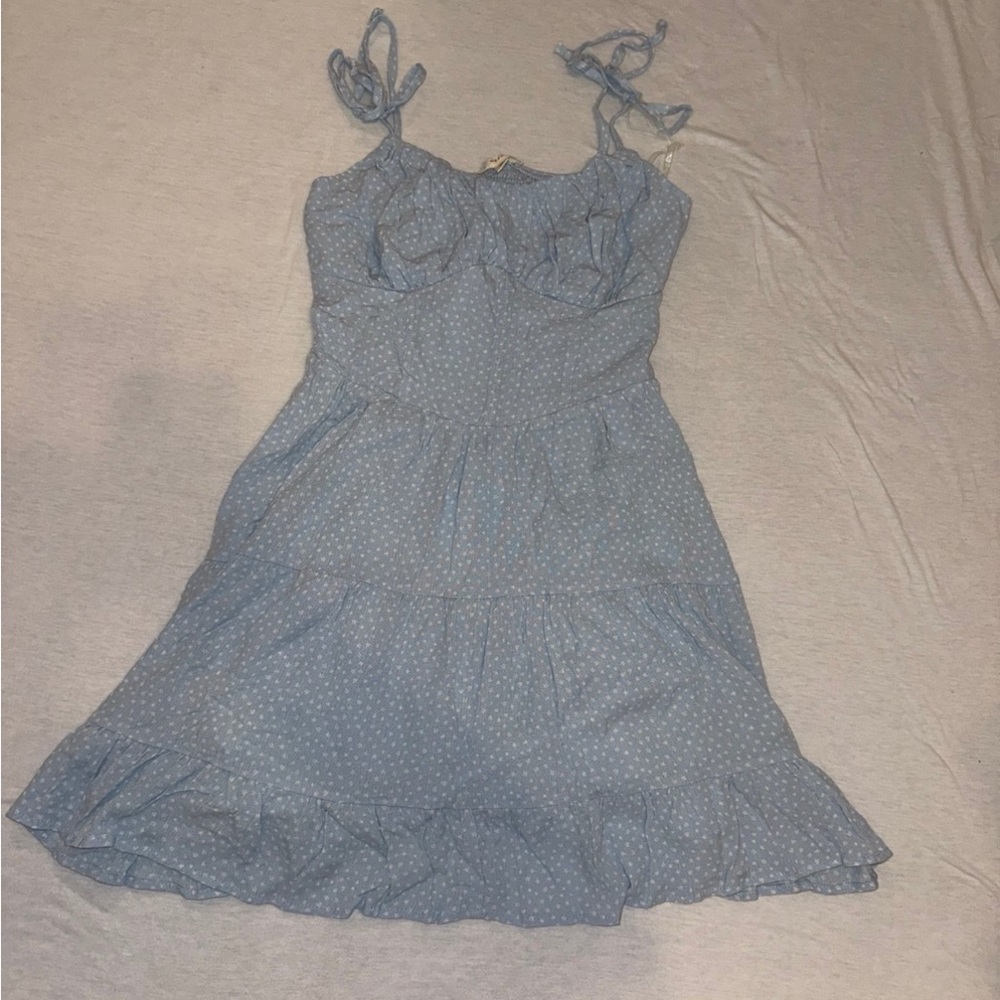 Blue flower pattern Dress